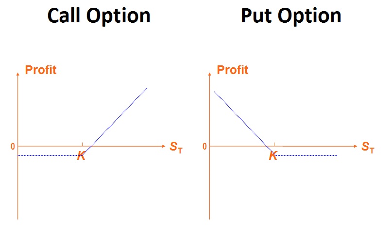 Simple Call and Put Option Payoffs